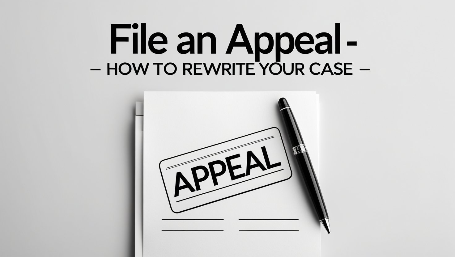 File an Appeal | How to Rewrite Your Case